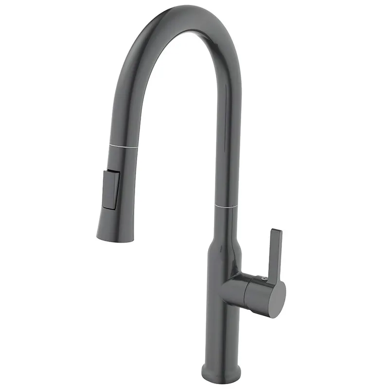 Смеситель для кухни с выдвижным изливом Mixxus Premium PULL 014 GRAPHITE