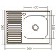 Кухонная мойка накладная Zerix Z8050R-06-160E (Satin)
