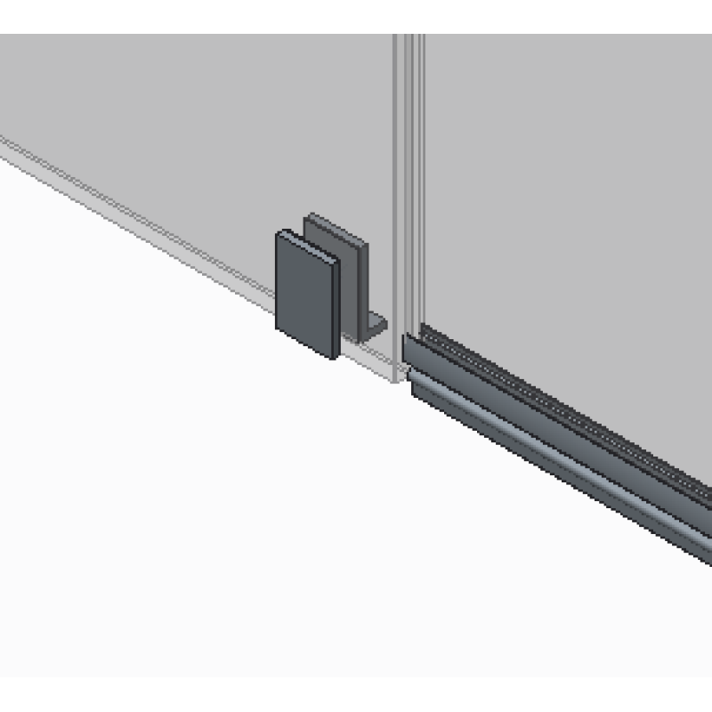 Двері в нішу Koer SR SD04-120x200-TR-01 прозоре скло Easy Clean 10мм, хром