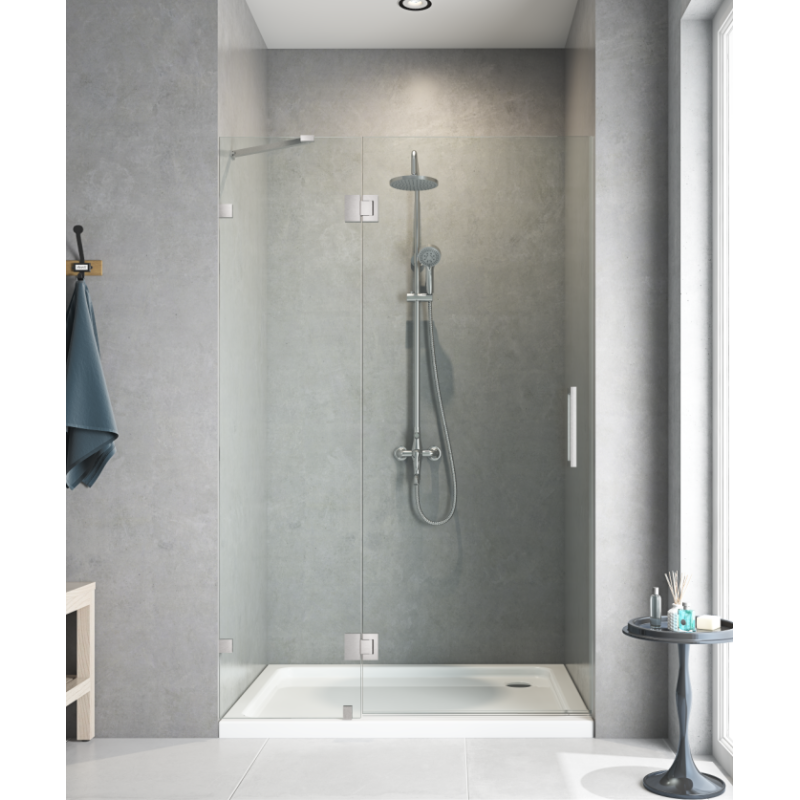 Двері в нішу Koer SR SD04-120x200-TR-01 прозоре скло Easy Clean 10мм, хром