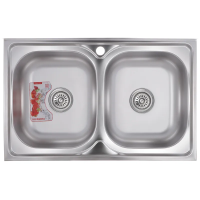 Мойка кухонная Zerix Z8050D-08-180MD Double (micro decor)