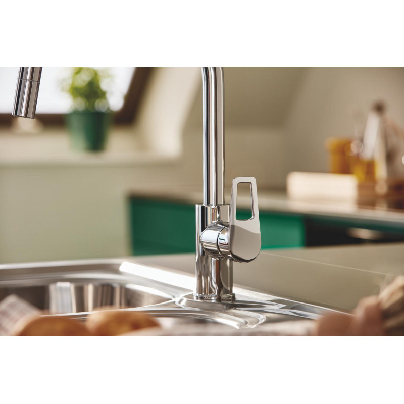 Однорычажный смеситель для кухни Grohe BauLoop New