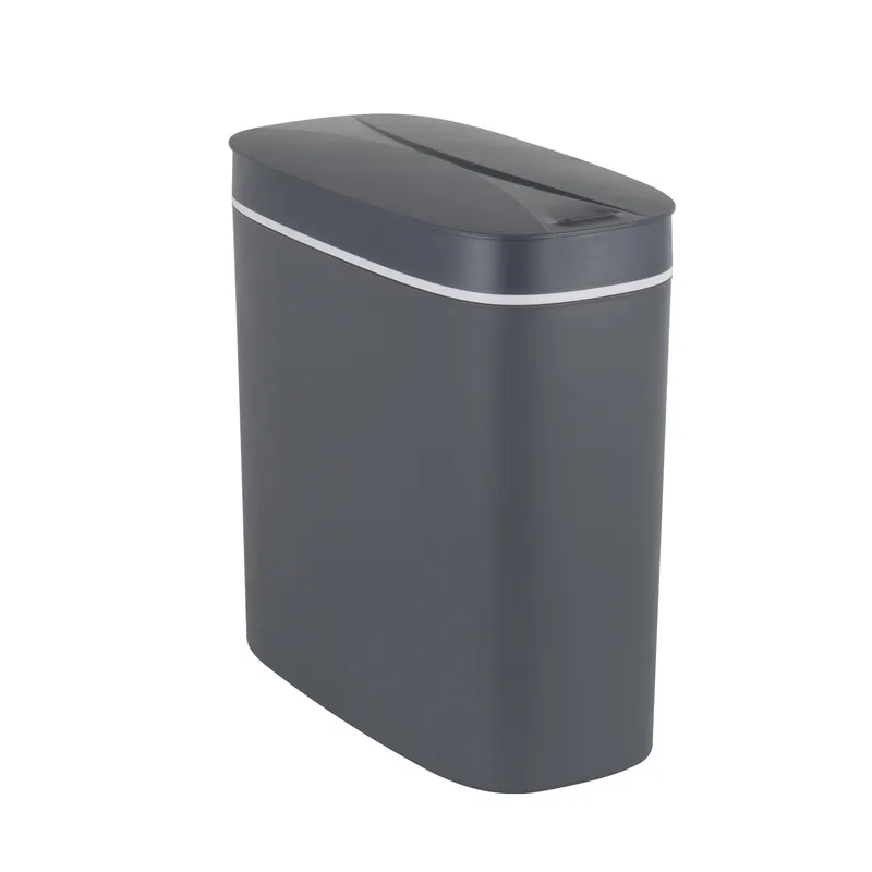 Мусорное ведро сенсорное овальное Mixxus Flat-TC0109 Graphite 9 л цвет графит