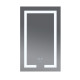 Зеркало Mixxus HARD MR07-50x80 с LED Touch, Anti-fog, димером, регулировкой яркости