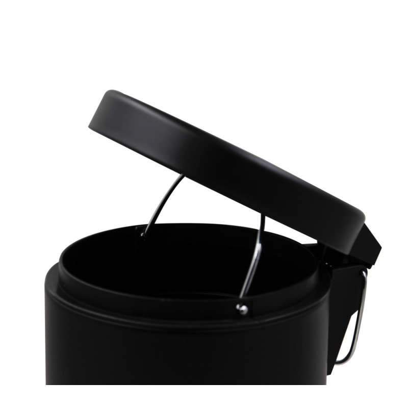 Мусорное ведро круглое Zerix Solo-TC0107 Black 7 л цвет черный