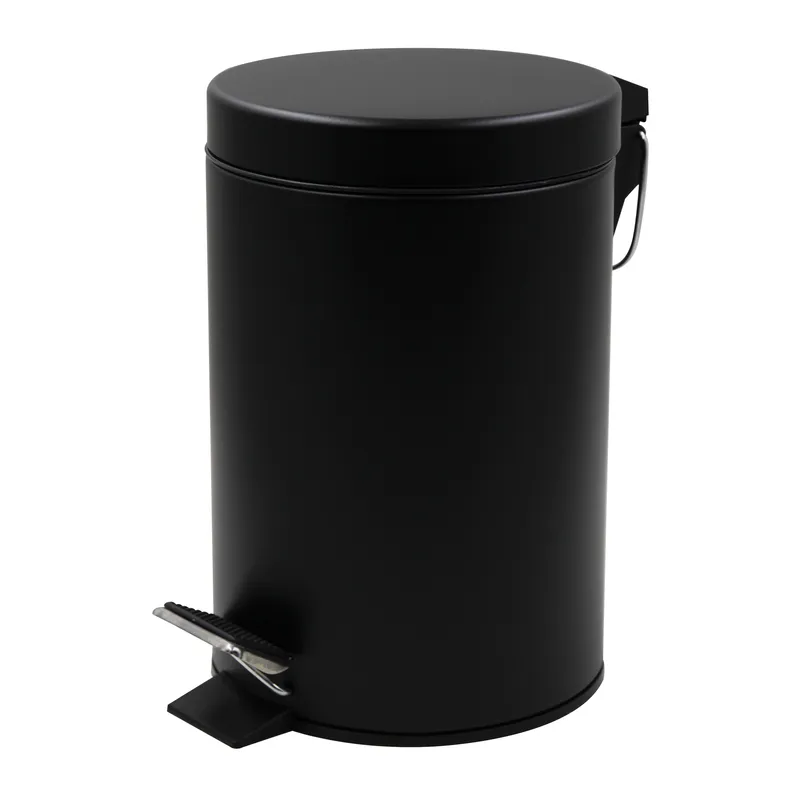 Мусорное ведро круглое Zerix Solo-TC0105 Black 5 л цвет черный