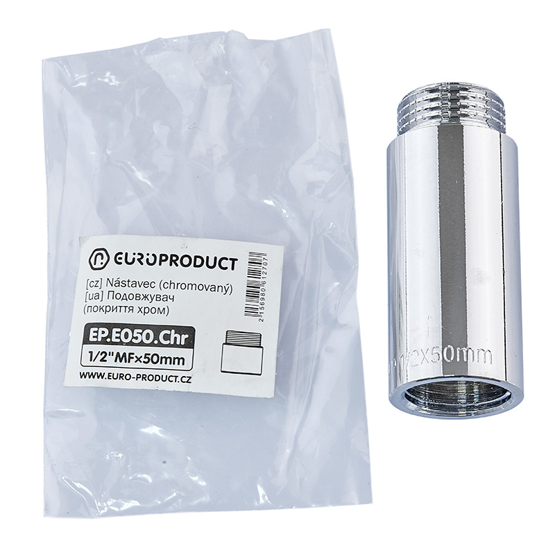 Удлинитель Europroduct EP.E050.Chr - 1/2"MF-50мм хром