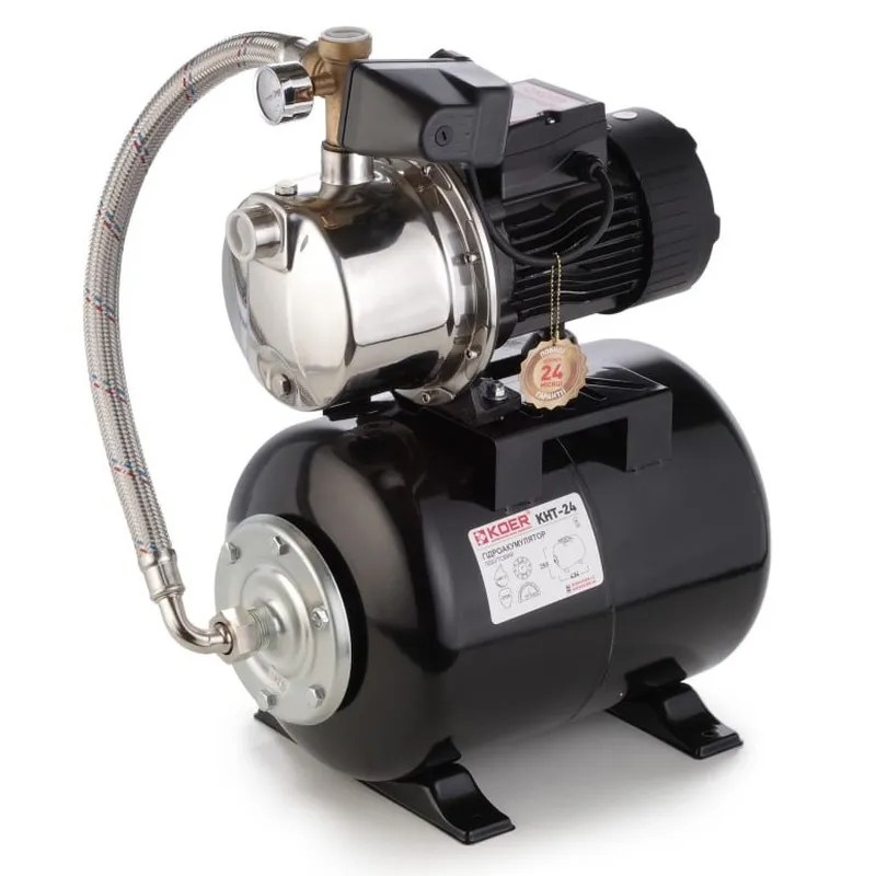 Насосная станция Koer Auto JS-600 Н=40М, Q=2,7кбМ, P=600 Вт, 1"x1"(с пятерником)
