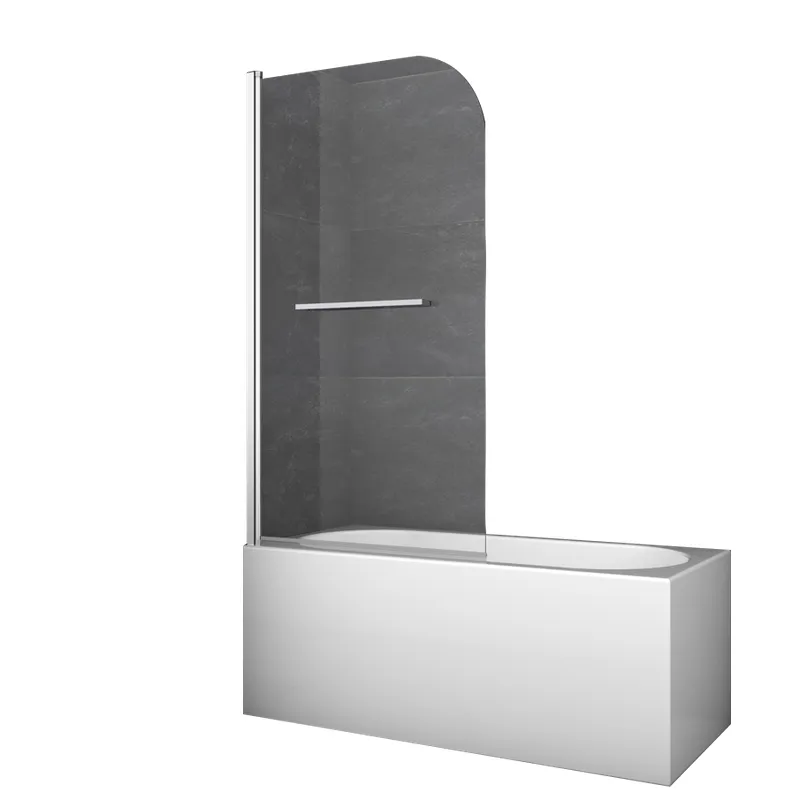 Шторки скляні на ванну Koer SR BS02-80x140-TR-01 прозоре скло 6мм, хром