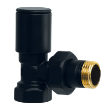 Кран для полотенцесушителя угловой Koer KR.531.Black - 1/2"
