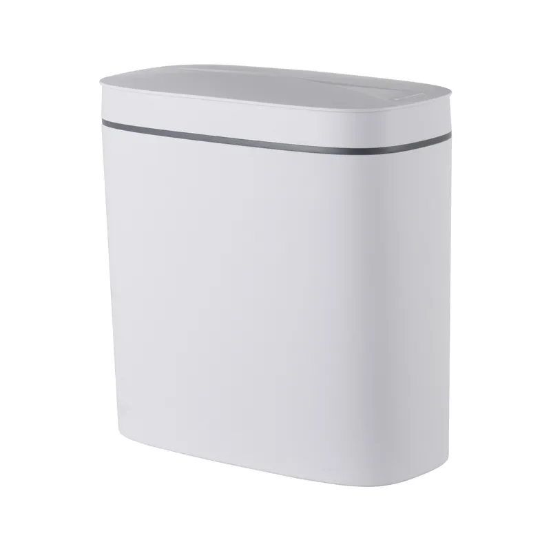 Мусорное ведро сенсорное овальное Mixxus Flat-TC0109 White 9 л цвет белый