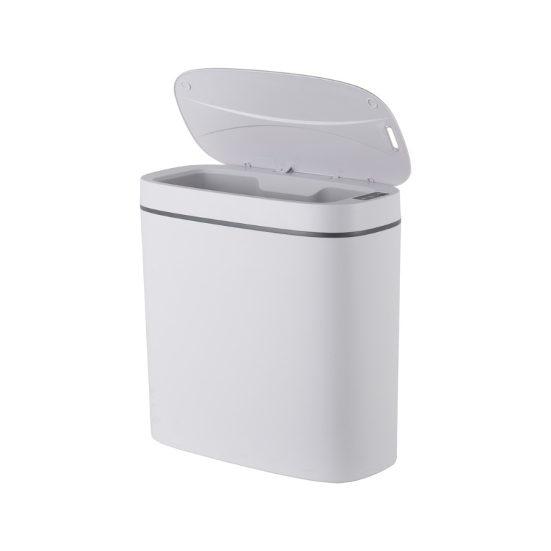Мусорное ведро сенсорное овальное Mixxus Flat-TC0109 White 9 л цвет белый