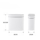 Мусорное ведро сенсорное овальное Mixxus Flat-TC0109 White 9 л цвет белый