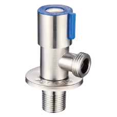 Кран для подключ.сантехприборов Champion VAL-01 1/2x1/2 из нерж.стали SUS304 (синий)