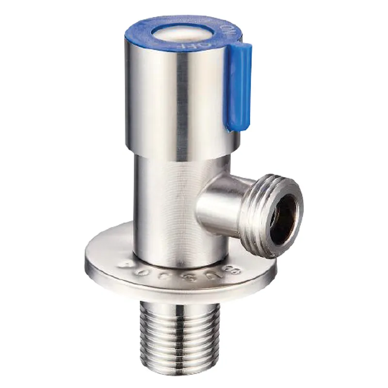 Кран для подключ.сантехприборов Champion VAL-01 1/2x1/2 из нерж.стали SUS304 (синий)