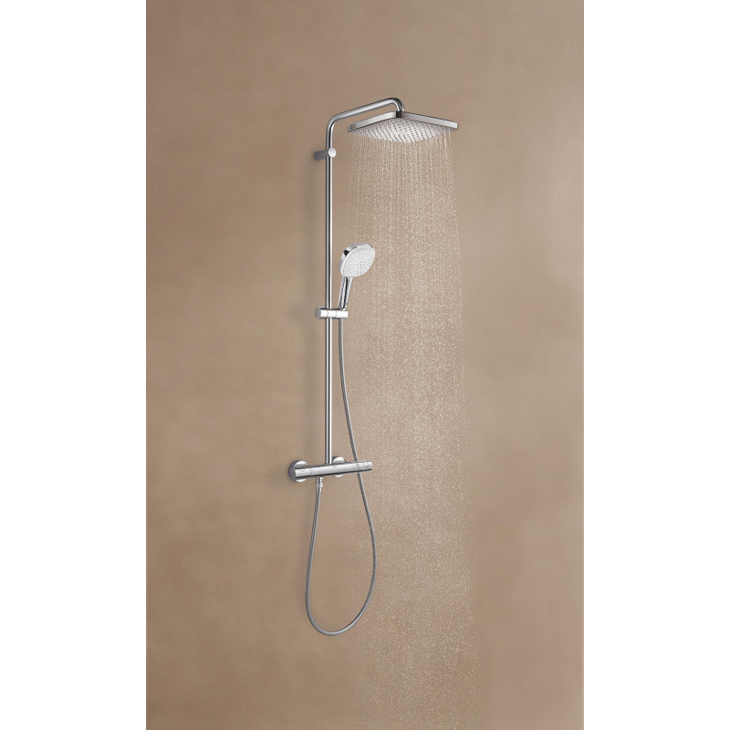 Душевая система с термостатом для настенного монтажа Grohe Tempesta System 250 Cube