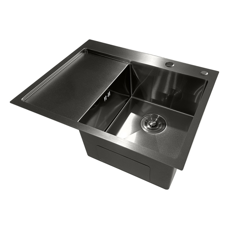 Мойка из нержавеющей стали Mixxus MH6350R Nano-Black (3.0/0.8) цвет графит