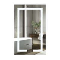 Зеркало Mixxus HARD MR06-60x80-CASE с Led Touch, Anti-fog, димером, регулятором яркости, часами (MI