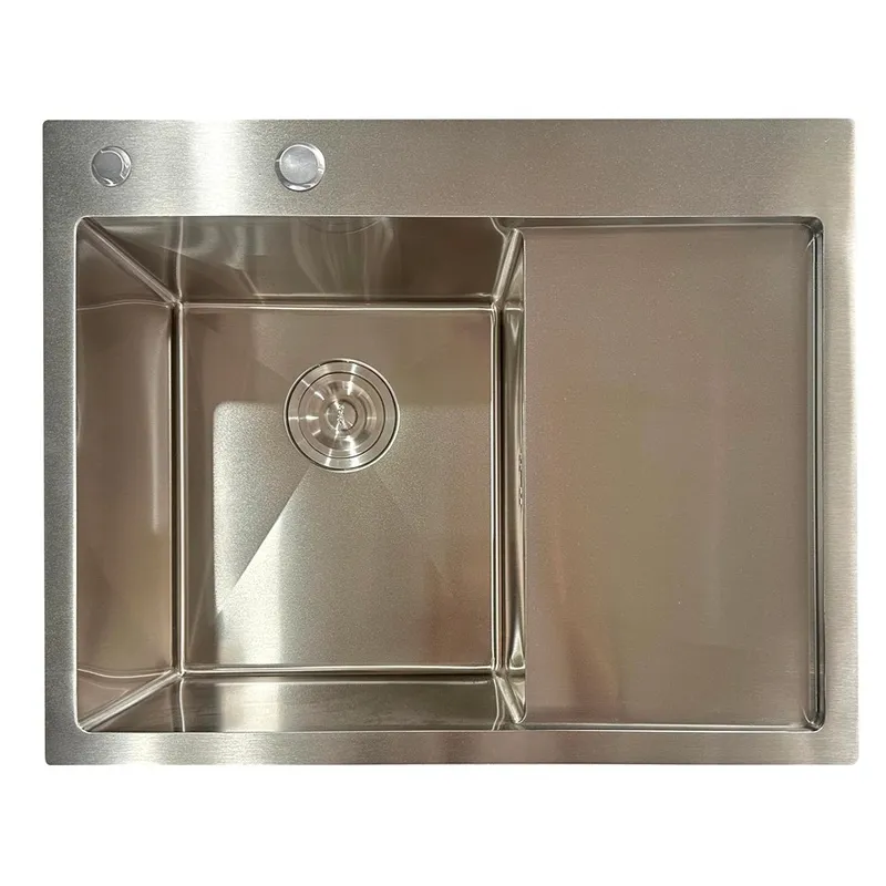 Мойка из нержавеющей стали Mixxus MH6350L Nano-Silver (3.0/0.8) цвет нержавейка
