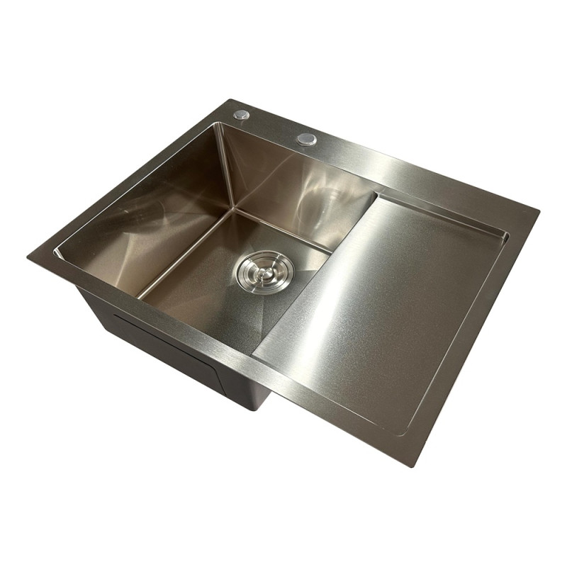 Мойка из нержавеющей стали Mixxus MH6350L Nano-Silver (3.0/0.8) цвет нержавейка