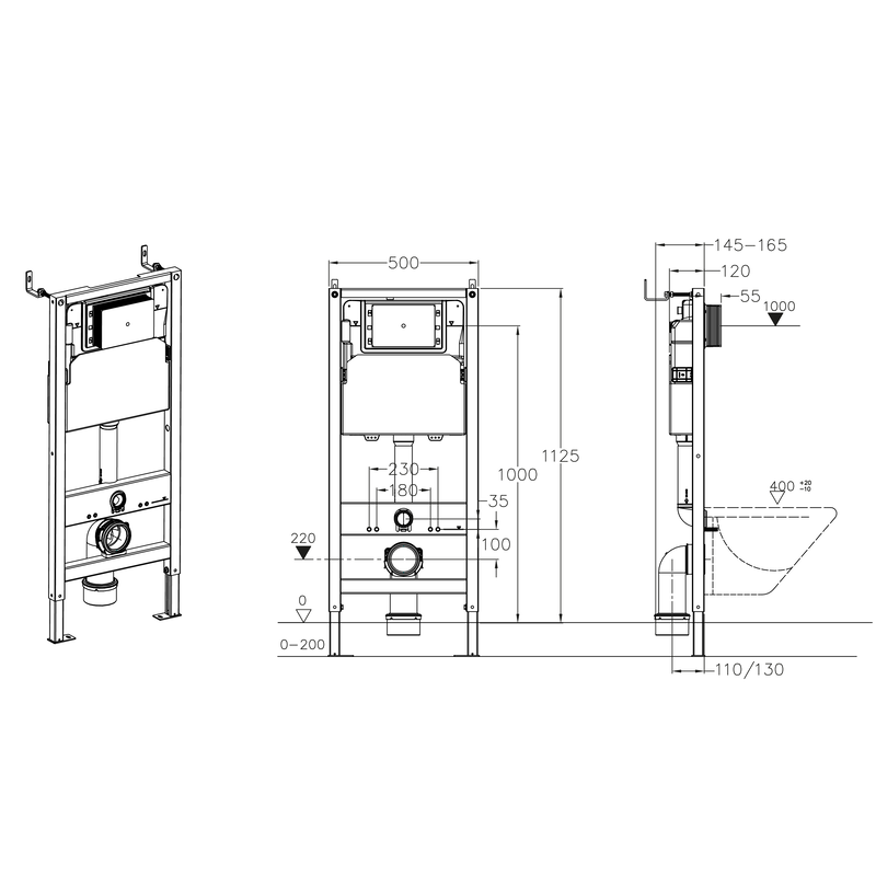 Комплект установочный для унитаза Koer KT-0501-01 (с пан. смыва KT-0601-01 Хром + звукоиз.)  (KR516