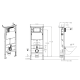 Комплект установочный для унитаза Koer KT-0501-01 (с пан. смыва KT-0601-01 Хром + звукоиз.)  (KR516