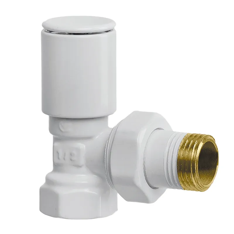 Кран для полотенцесушителя угловой Koer KR.531-2.White - 1/2"