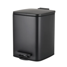 Мусорное ведро с плавным закрытием квадратное Zerix Kubix-TC0106 Black 6 л цвет черный