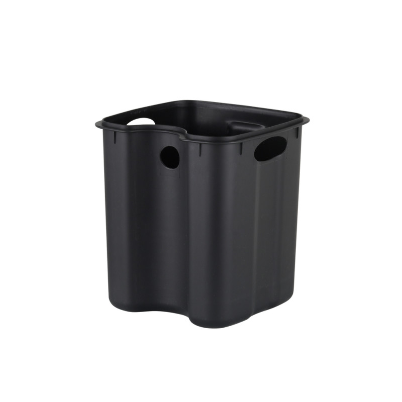 Мусорное ведро с плавным закрытием квадратное Zerix Kubix-TC0106 Black 6 л цвет черный
