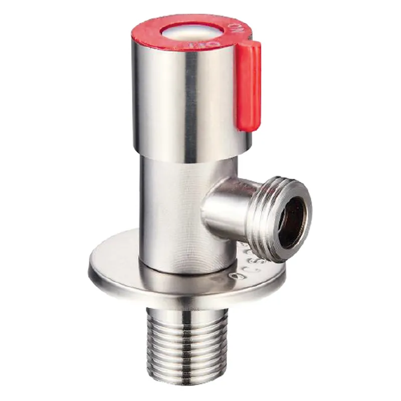 Кран для подключ.сантехприборов Champion VAL-02 1/2x1/2 с нерж.стали SUS304 (красный)
