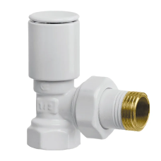 Кран для полотенцесушителя угловой Koer KR.531.White - 1/2"