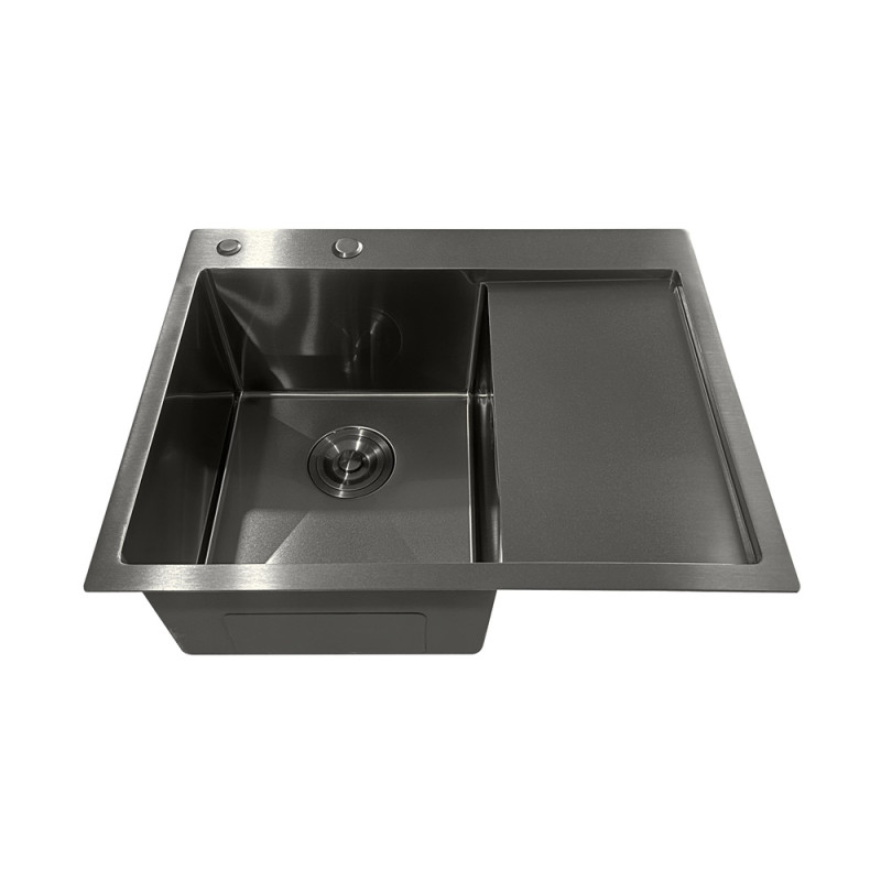 Мойка из нержавеющей стали Mixxus MH6350L Nano-Black (3.0/0.8) цвет графит