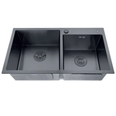 Мойка из нерж. стали ZERIX ZH7843D-215 NANO-BLACK (3.0/0.8)