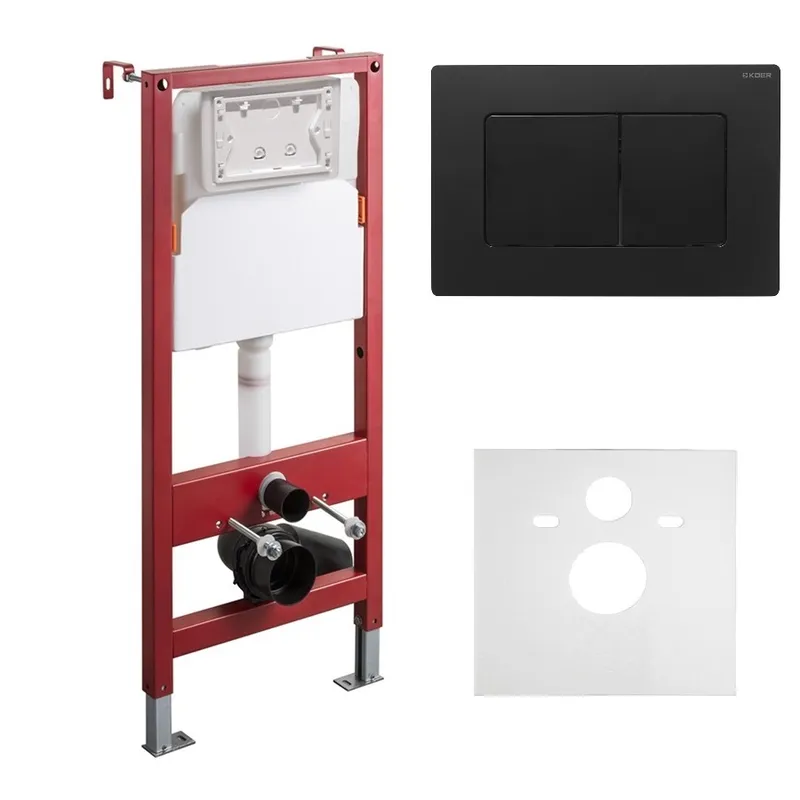 Комплект установочный для унитаза Koer KT-0502-05 (с пан. смыва KT-0602-05 Черная матовая + звукоиз