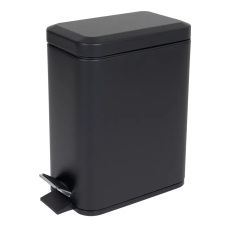 Мусорное ведро с плавным закрытием прямоугольное Zerix Sansa-TC0105 Black 5 л цвет черный