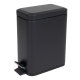 Мусорное ведро с плавным закрытием прямоугольное Zerix Sansa-TC0105 Black 5 л цвет черный