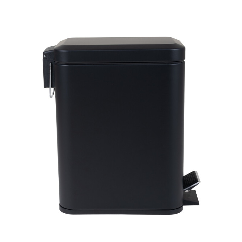 Мусорное ведро с плавным закрытием прямоугольное Zerix Sansa-TC0105 Black 5 л цвет черный