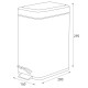 Мусорное ведро с плавным закрытием прямоугольное Zerix Sansa-TC0105 Black 5 л цвет черный