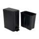 Мусорное ведро с плавным закрытием прямоугольное Zerix Sansa-TC0105 Black 5 л цвет черный