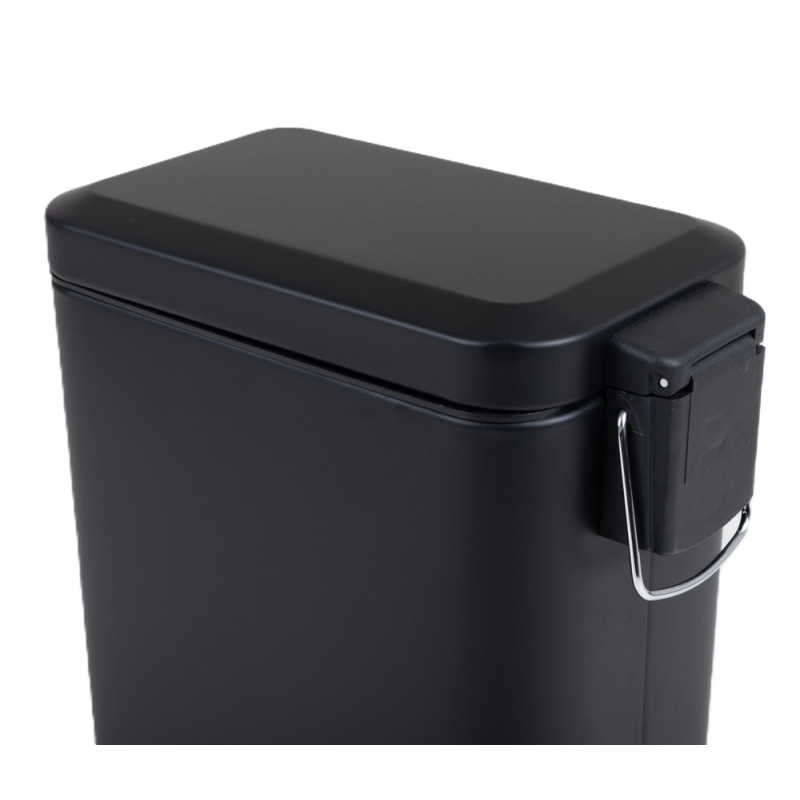 Мусорное ведро с плавным закрытием прямоугольное Zerix Sansa-TC0105 Black 5 л цвет черный