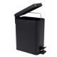 Мусорное ведро с плавным закрытием прямоугольное Zerix Sansa-TC0105 Black 5 л цвет черный