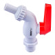 Пивной кран PVC (White+red) Plamix PVI-1/2"