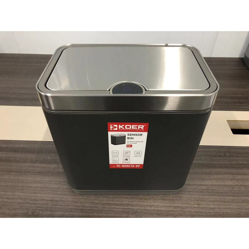 Мусорное ведро сенсорное прямоугольное Koer TC-020212-07 12 л цвет графит