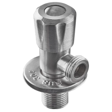 Кран для подключ. сантехприборов Zerix VAL-04-1/2x1/2 с нерж. ст.SUS304