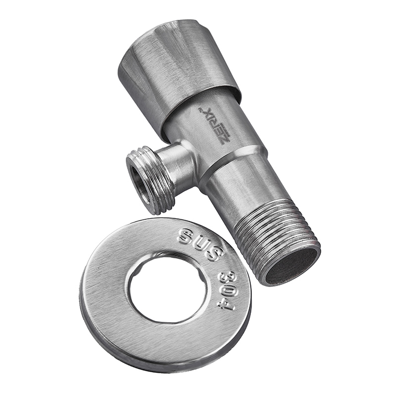 Кран для подключ. сантехприборов Zerix VAL-04-1/2x1/2 с нерж. ст.SUS304