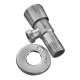 Кран для подключ. сантехприборов Zerix VAL-04-1/2x1/2 с нерж. ст.SUS304