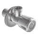 Кран для подключ. сантехприборов Zerix VAL-04-1/2x1/2 с нерж. ст.SUS304