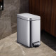 Мусорное ведро с плавным закрытием прямоугольное Mixxus Premium Quadro-TC0105 SS Color 5л цвет нерж