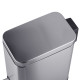 Мусорное ведро с плавным закрытием прямоугольное Mixxus Premium Quadro-TC0105 SS Color 5л цвет нерж