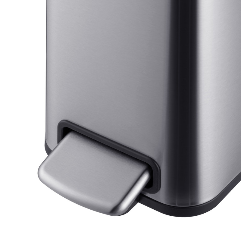 Мусорное ведро с плавным закрытием прямоугольное Mixxus Premium Quadro-TC0105 SS Color 5л цвет нерж